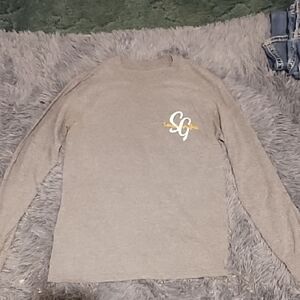 Women's Gray Long Sleeve Top